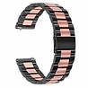 Strap-it® Strap-it Huawei Watch GT 5 Pro - 42mm stalen band zwart/roze Strap-it® Strap-it Huawei Watch GT 5 Pro - 42mm stalen band zwart/roze