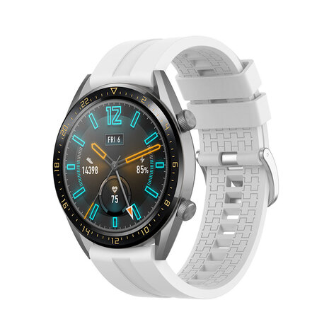 Strap-it® Strap-it Huawei Watch GT 4 - 46mm extreme silicone band (wit)