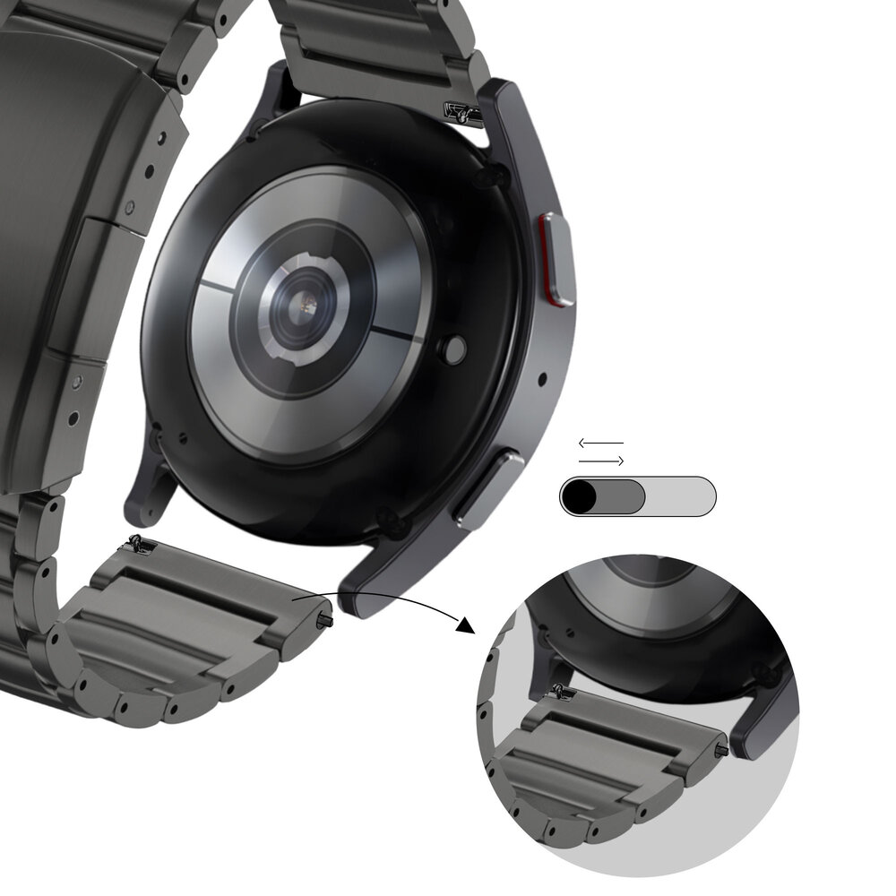 Bandz Bandz Suunto 9 Peak Pro titanium schakel band (zwart)