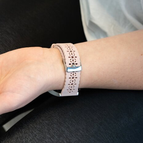 Bandz Bandz Coros Apex 2 siliconen band met bloemenpatroon (roze)