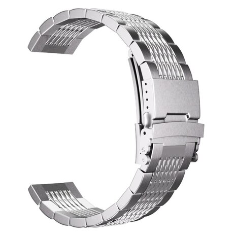Strap-it® Strap-it Coros Apex 2 luxe stalen schakel band (zilver)