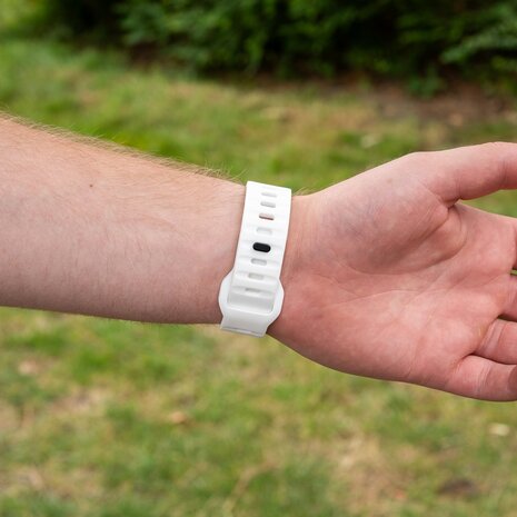 Strap-it® Strap-it Coros Apex 2 outdoor siliconen bandje (wit)