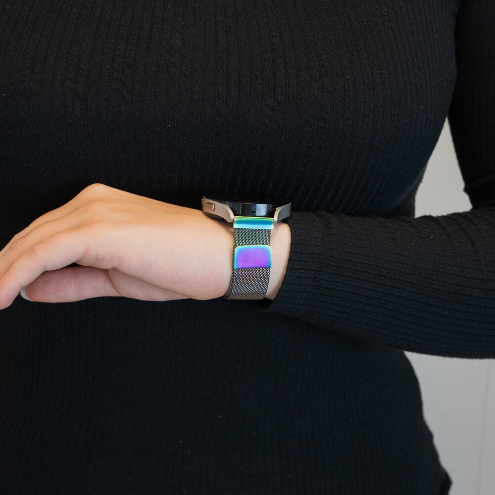 Bandz Bandz Coros Apex 42mm Milanese loop band (regenboog)