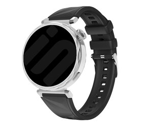 Strap-it® Huawei Watch GT 4 - 41mm premium silicone band (zwart)