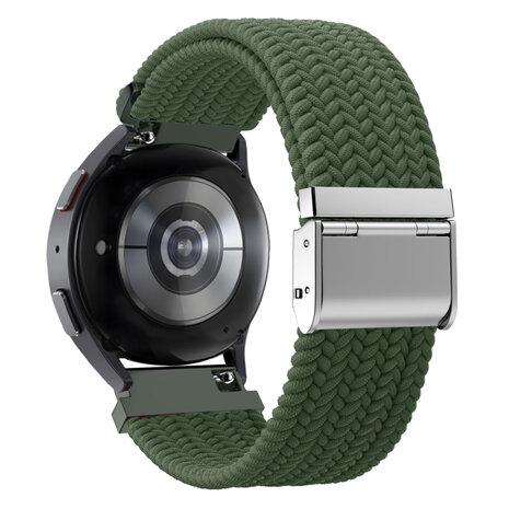 Bandz Bandz Huawei Watch Ultimate gevlochten nylon band (olijfgroen)