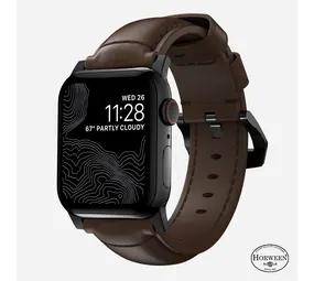 Nomad Nomad Traditional Apple Watch leren bandje (bruin/zwart)