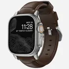 Nomad Nomad Traditional Apple Watch leren bandje (bruin/zilver)