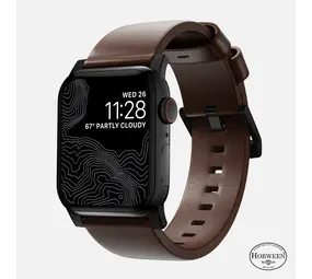Nomad Nomad Modern Apple Watch leren bandje (bruin/zwart) Nomad Nomad Modern Apple Watch leren bandje (bruin/zwart)