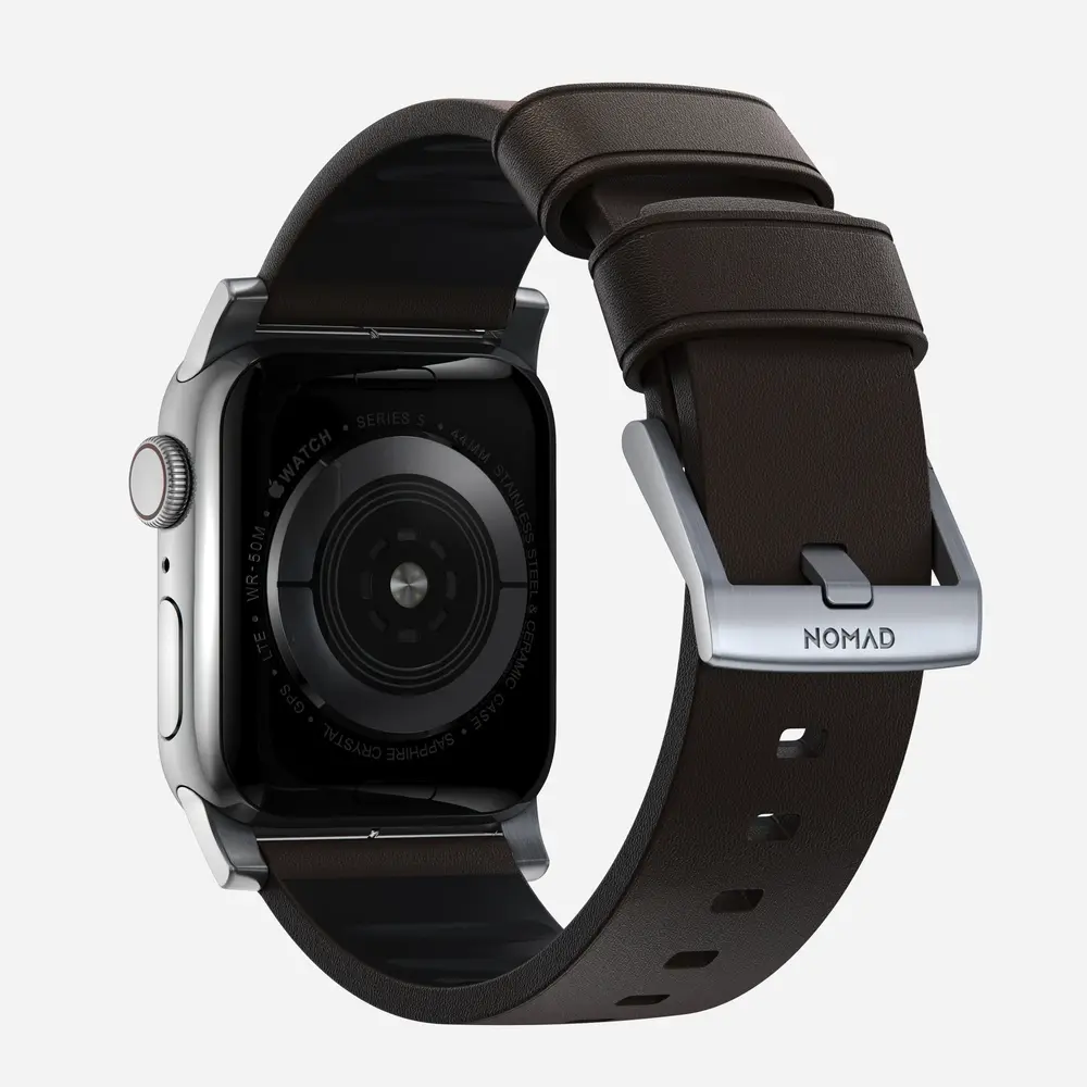 Nomad Nomad Active Pro Apple Watch hybride bandje (bruin/zilver)