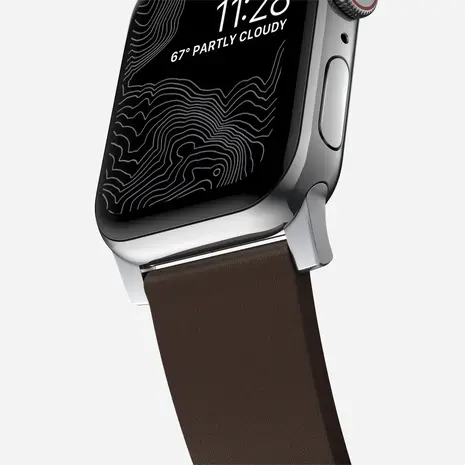 Nomad Nomad Active Pro Apple Watch hybride bandje (bruin/zilver)