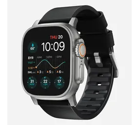 Nomad Nomad Active Pro Apple Watch hybride bandje (zwart/zilver) Nomad Nomad Active Pro Apple Watch hybride bandje (zwart/zilver)