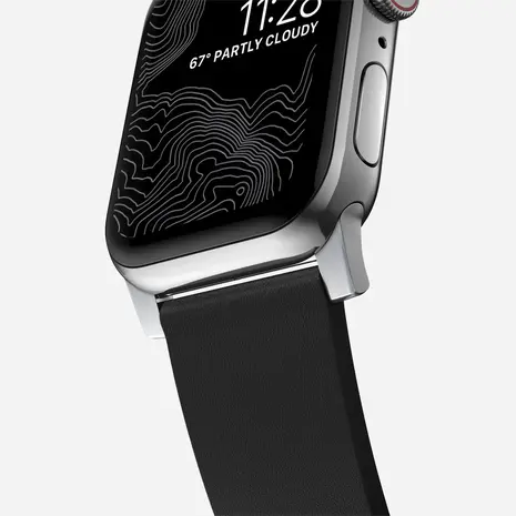 Nomad Nomad Active Pro Apple Watch hybride bandje (zwart/zilver)