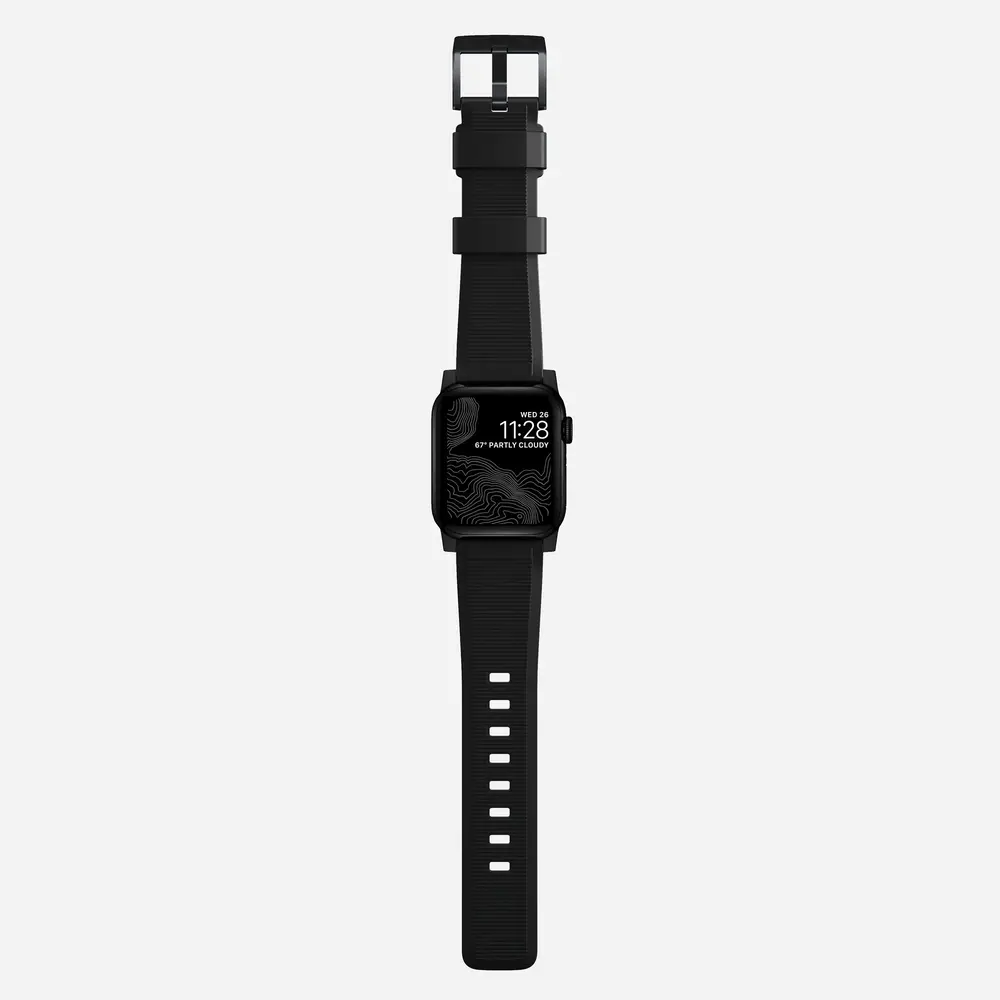 Nomad Nomad Rugged Apple Watch siliconen bandje (zwart)
