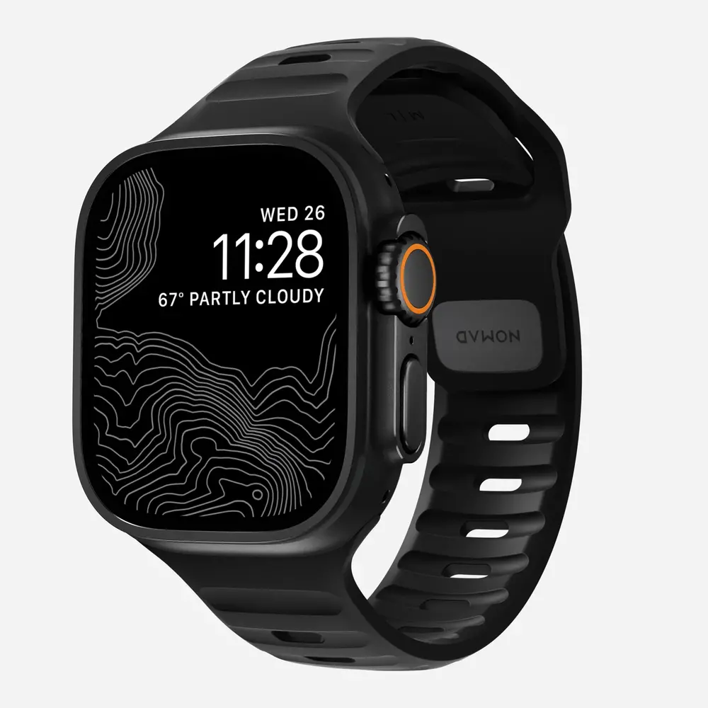 Nomad Nomad Sport Apple Watch siliconen bandje (zwart)