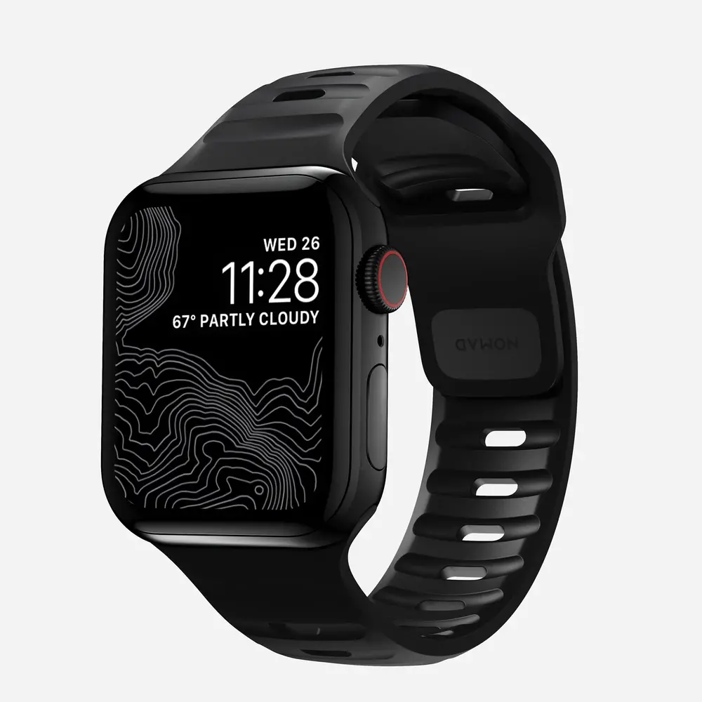 Nomad Nomad Sport Apple Watch siliconen bandje (zwart)