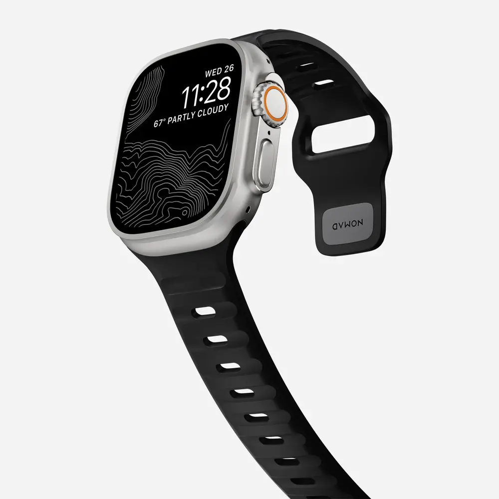 Nomad Nomad Sport Apple Watch siliconen bandje (zwart)