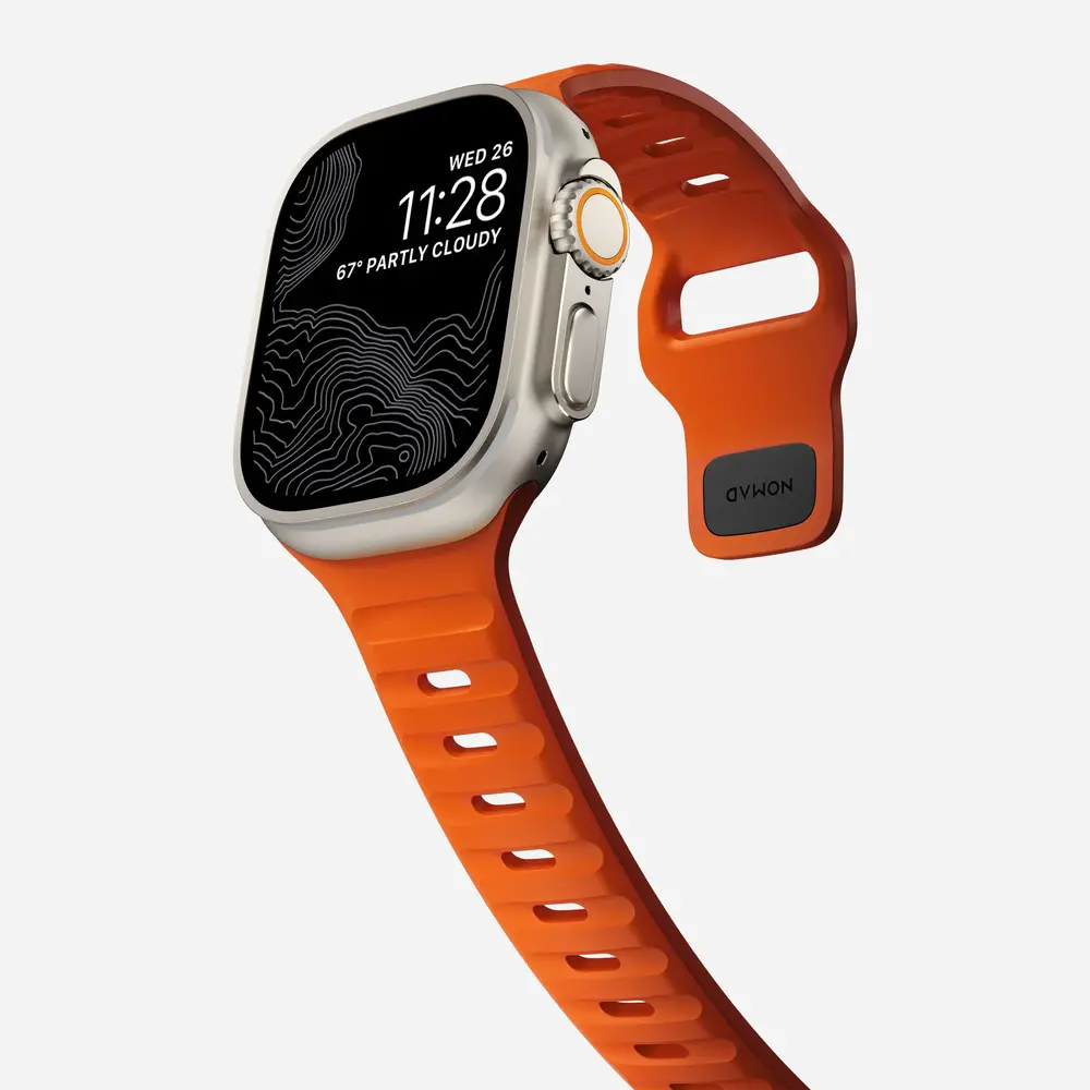 Nomad Nomad Sport Apple Watch siliconen bandje (ultra orange)