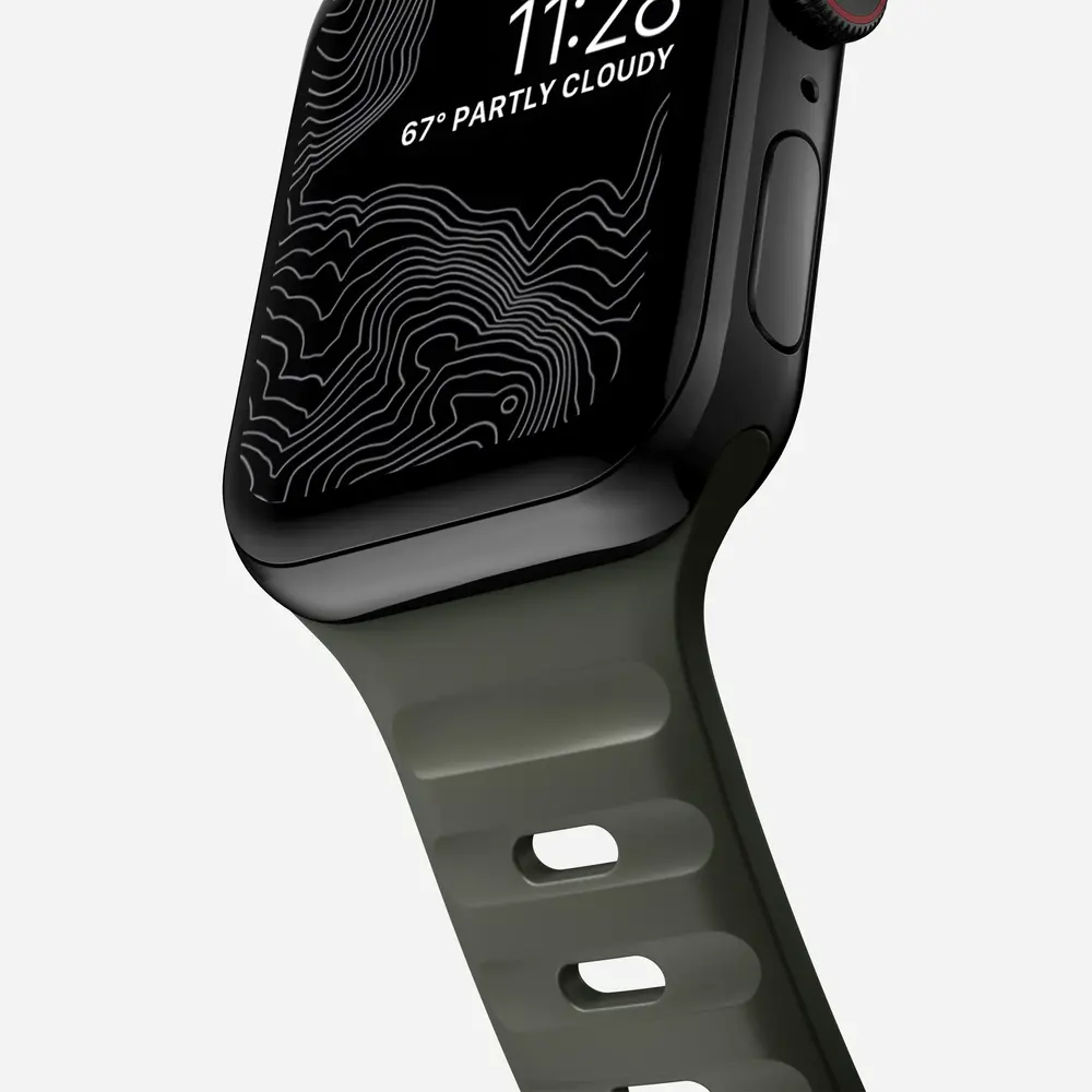 Nomad Nomad Sport Apple Watch siliconen bandje (ash green)
