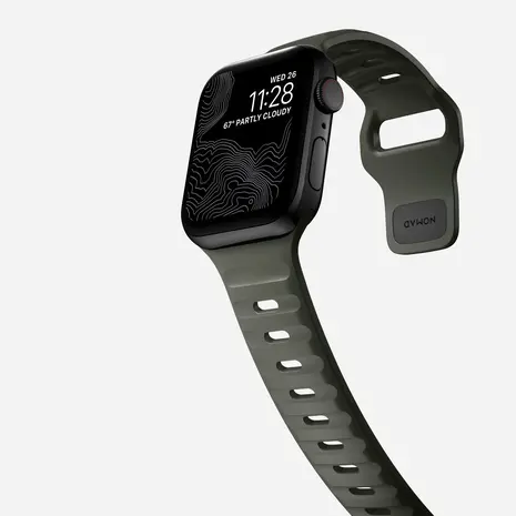 Nomad Nomad Sport Apple Watch siliconen bandje (ash green)