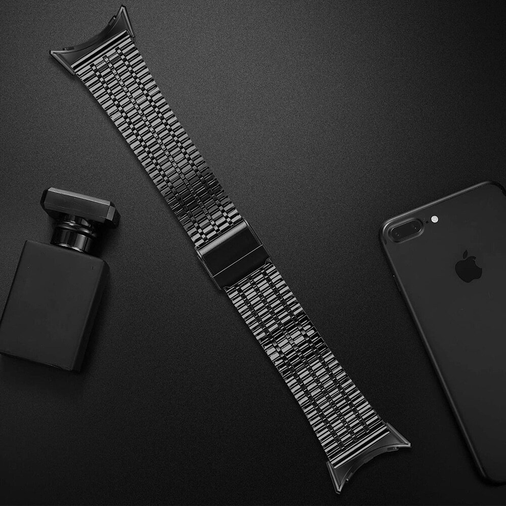 Strap-it® Strap-it Google Pixel Watch 3 - 45mm roestvrijstalen band (zwart)