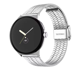 Strap-it® Google Pixel Watch 3 - 45mm roestvrijstalen band (zilver)