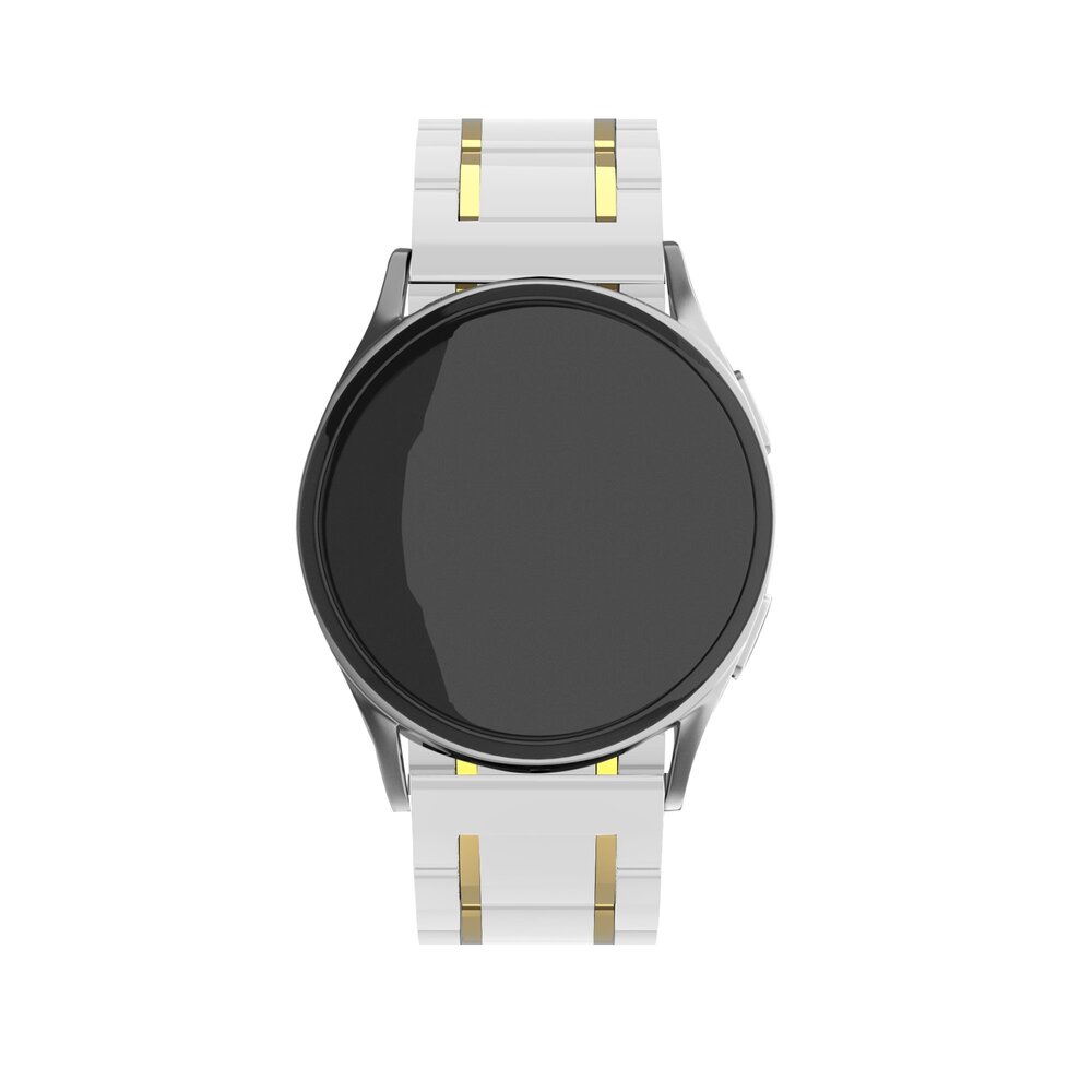 Strap-it® Strap-it Samsung Galaxy Watch 6 Classic 47mm keramiek stalen band (wit/goud) Strap-it® Strap-it Samsung Galaxy Watch 6 Classic 47mm keramiek stalen band (wit/goud)
