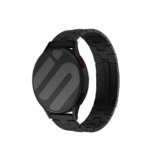 Strap-it® Huawei Watch GT 5 - 46mm titanium grain band (platte sluiting) (zwart)