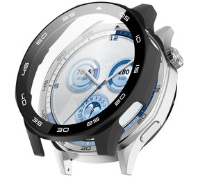 Strap-it® Huawei Watch GT 5 - 46mm hard case met glas (zwart) Strap-it® Huawei Watch GT 5 - 46mm hard case met glas (zwart)