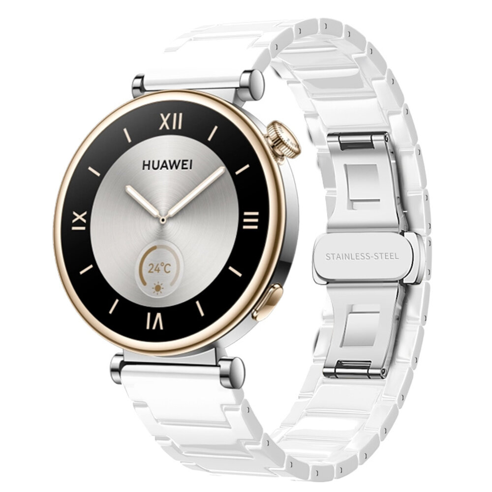 Huawei Watch GT 5 Pro 42mm keramiek bandje wit Smartwatchbanden