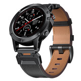 Strap-it® Garmin Fenix 7x genuine leren bandje (zwart)