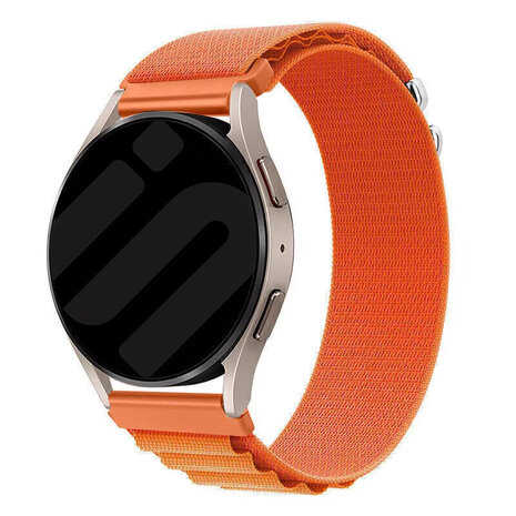 Strap-it® Strap-it Samsung Galaxy Watch 46mm Alpine nylon bandje (oranje)