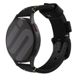 Strap-it® Huawei Watch GT 5 Pro - 42mm genuine leren band (zwart)