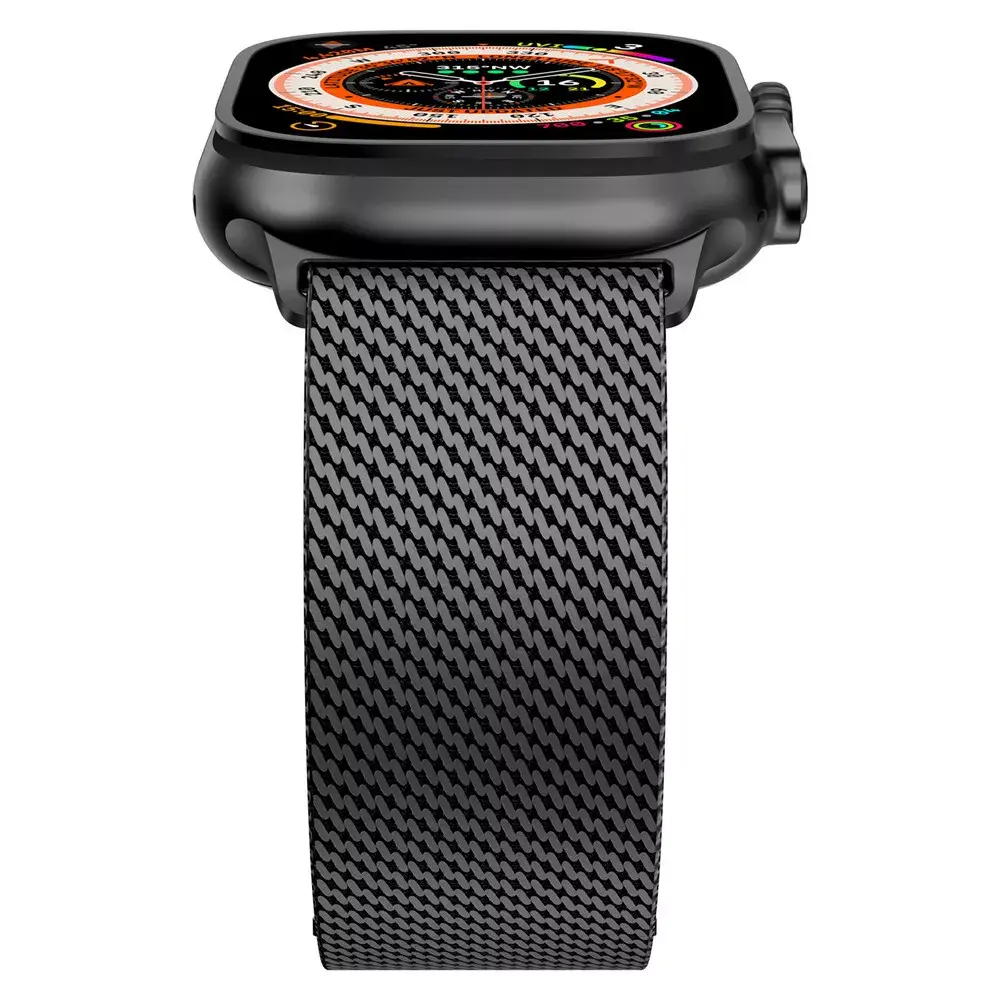 Strap-it® Strap-it Apple Watch titanium Milanese band (zwart) Strap-it® Strap-it Apple Watch titanium Milanese band (zwart)