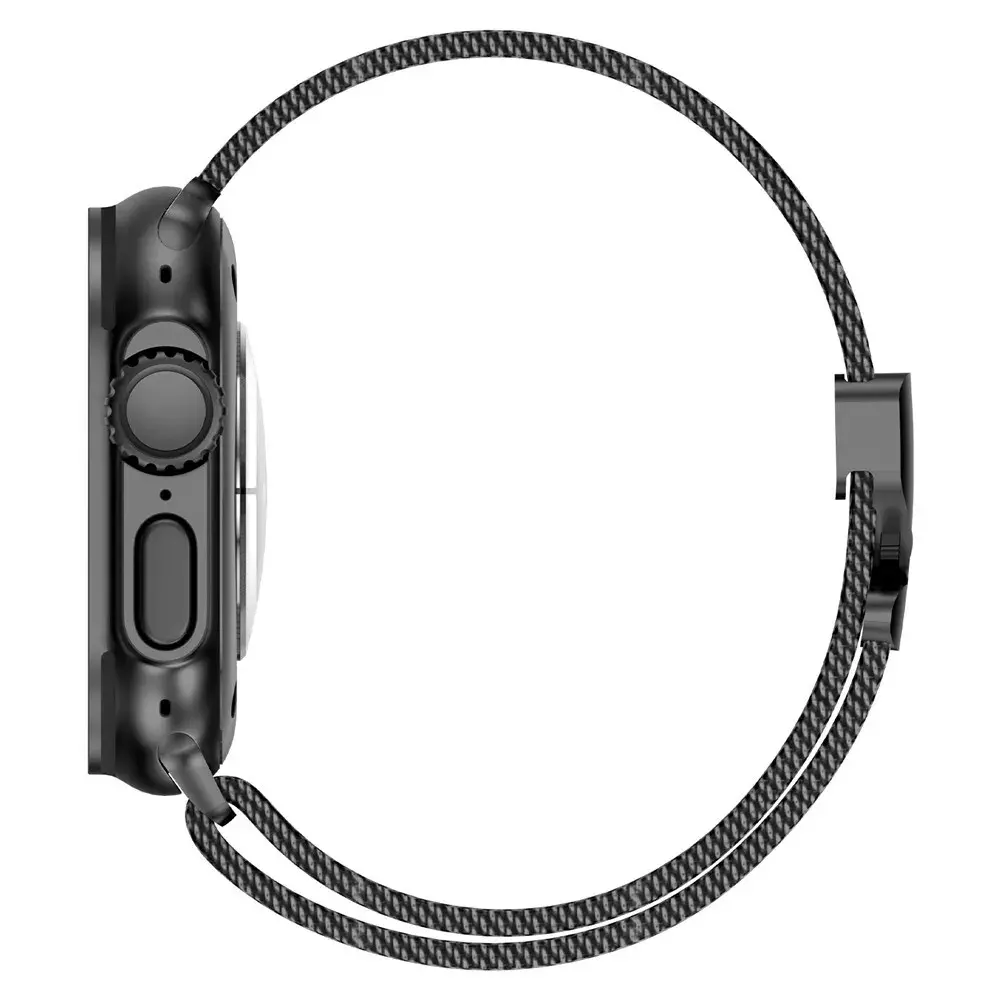 Strap-it® Strap-it Apple Watch titanium Milanese band (zwart) Strap-it® Strap-it Apple Watch titanium Milanese band (zwart)