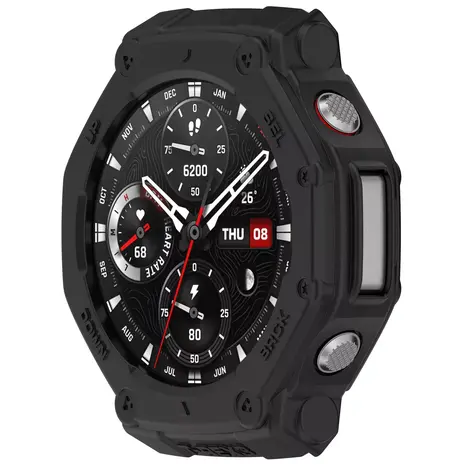Amazfit T Rex 3 rugged TPU case zwart Smartwatchbanden