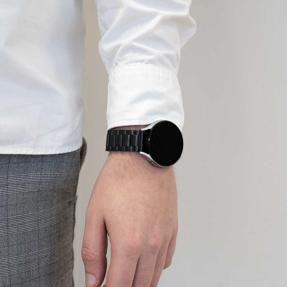 Bandz Bandz Polar Vantage M3 stalen band 'Classic' (zwart)