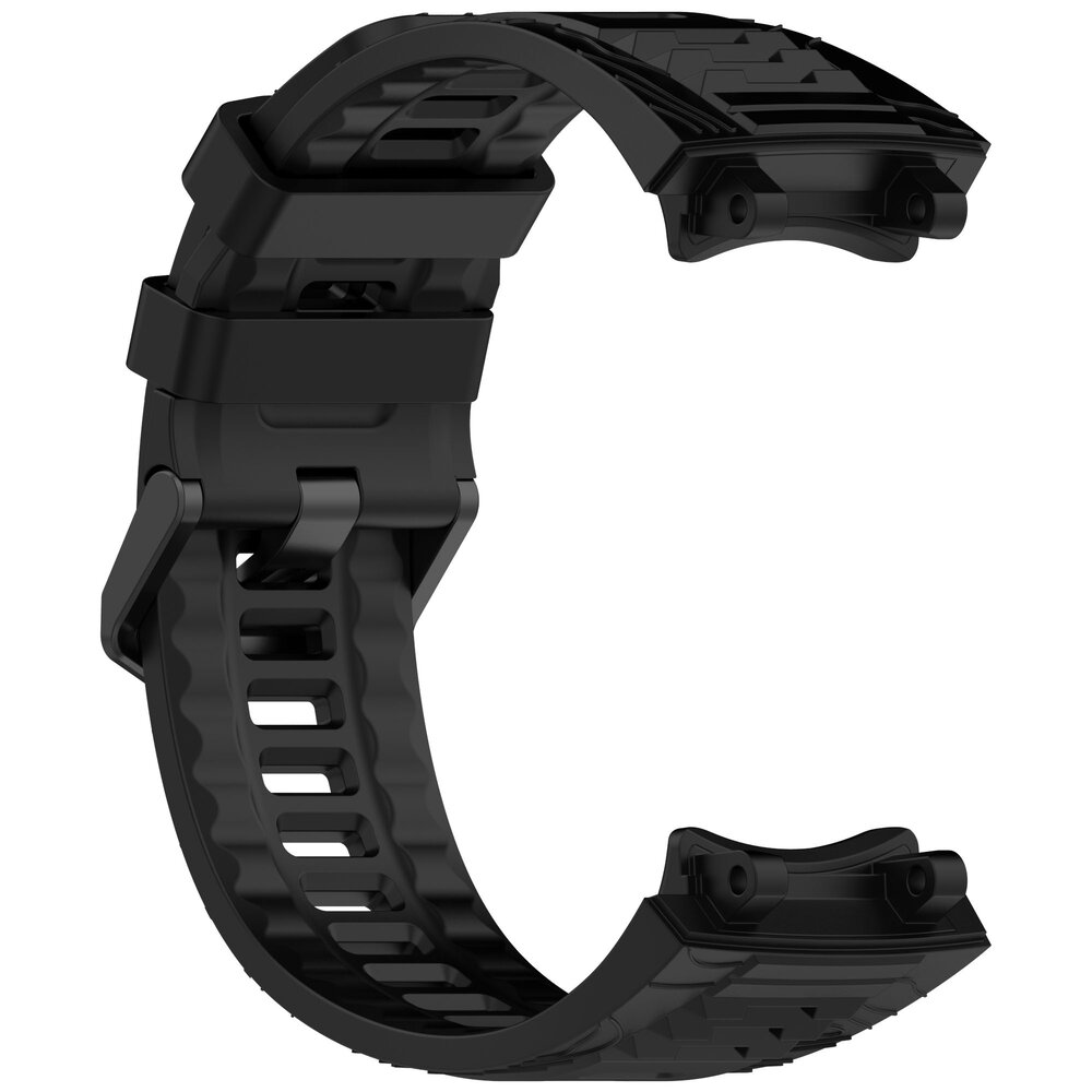 Strap-it® Strap-it Amazfit T-Rex 3 siliconen bandje (zwart)