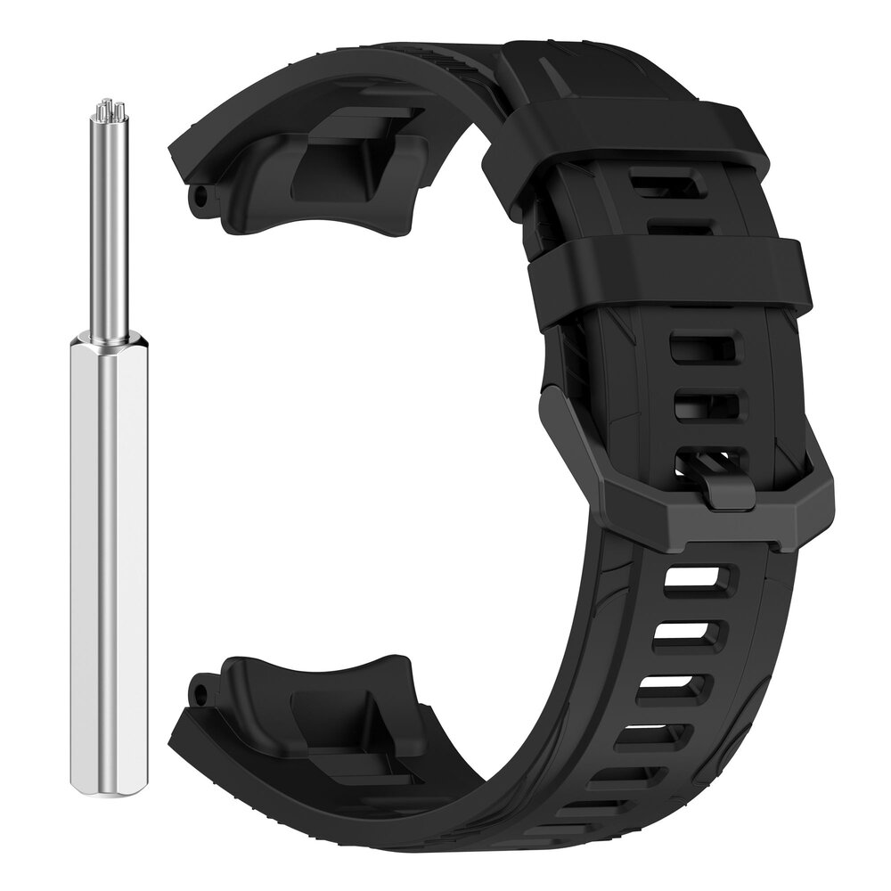 Strap-it® Strap-it Amazfit T-Rex 3 siliconen bandje (zwart)