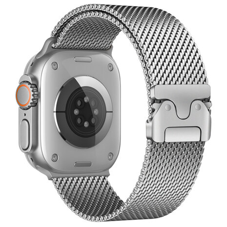 Strap-it® Strap-it Apple Watch Modern Milanese band (zilver)
