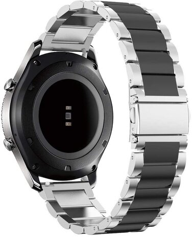 Strap-it® Strap-it Redmi Watch 5 Active stalen band (zilver/zwart)