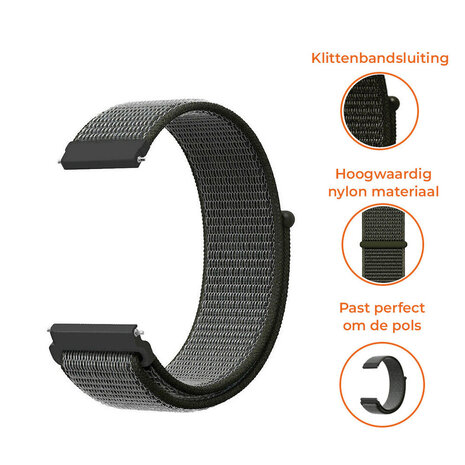 Strap-it® Strap-it Redmi Watch 5 Active nylon band (groen)