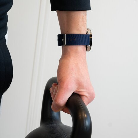 Bandz Bandz Redmi Watch 5 Lite siliconen band 'Deluxe' (donkerblauw)