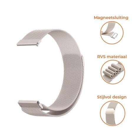 Strap-it® Strap-it Redmi Watch 5 Lite Milanese band (sterrenlicht)