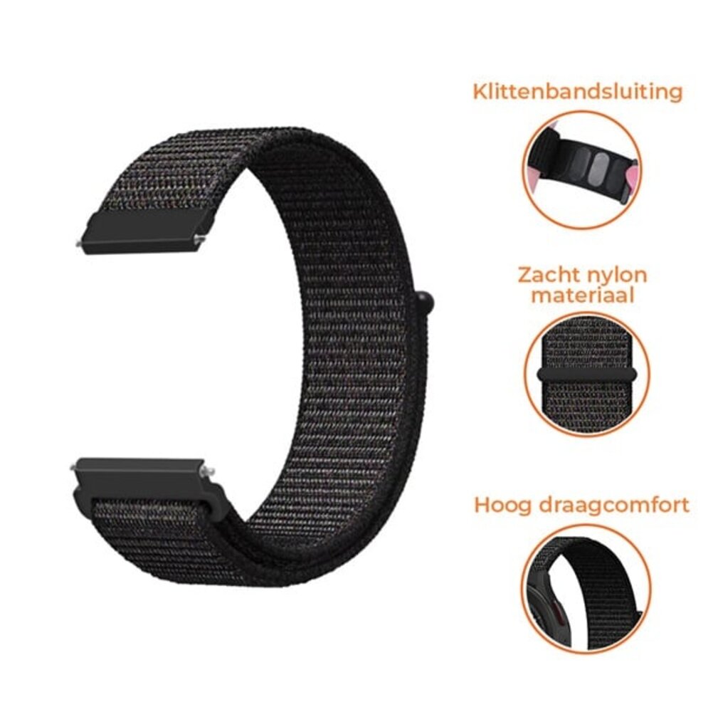 Strap-it® Strap-it Redmi Watch 5 Lite nylon band (zwart)