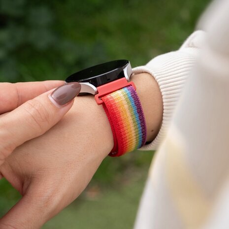 Strap-it® Strap-it Redmi Watch 5 Lite nylon band (regenboog)