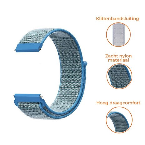 Strap-it® Strap-it Redmi Watch 5 Lite nylon band (blauw) Strap-it® Strap-it Redmi Watch 5 Lite nylon band (blauw)