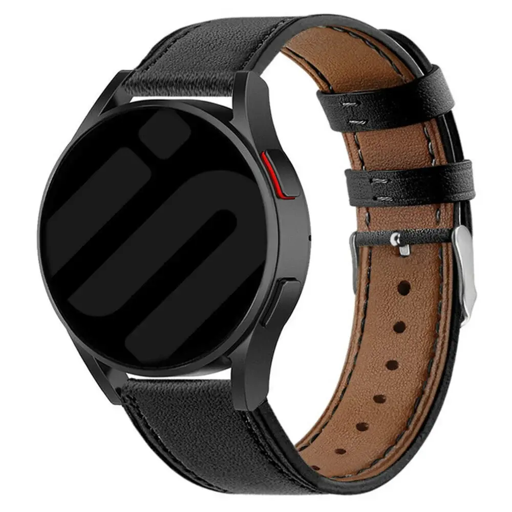Strap-it® Strap-it Redmi Watch 5 Lite bandje leer (strak-zwart)