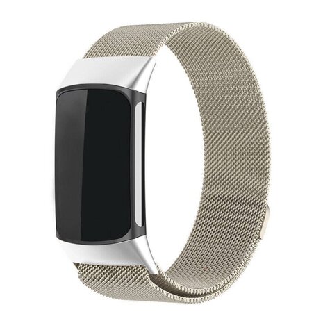 Strap-it® Strap-it Fitbit Charge 5 Milanese band (sterrenlicht) Strap-it® Strap-it Fitbit Charge 5 Milanese band (sterrenlicht)