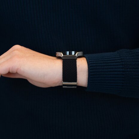 Bandz Bandz Honor Watch GS 3 gevlochten nylon band (zwart)