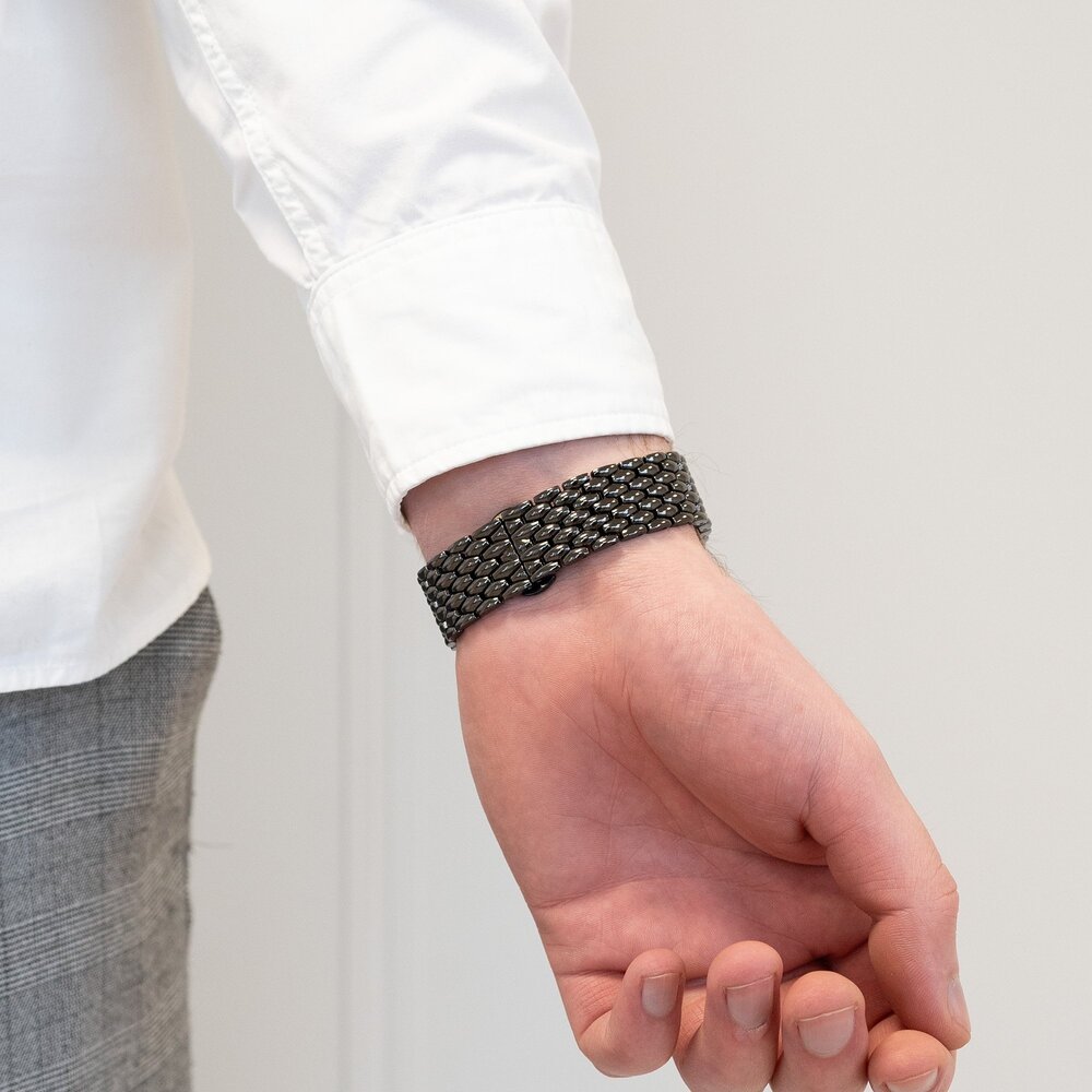 Bandz Bandz Honor Watch GS 3 stalen band 'Dragon' (zwart)